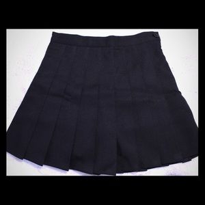 Black Pleated Tennis Skirt